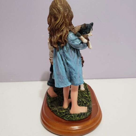 Timeless Treasure " The Confrontation " Vanmark Girl Boy Animal Figurine 1999 - Picture 4 of 9